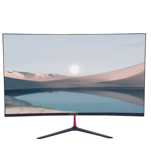 24 27 Inch Computer Monitor 1920*1080 Curved LCD Gaming Monitor Big Screen with H-D-M-I/VGA/USB Input PC LED Monitor