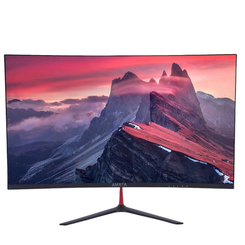 27 Inch Computer Monitor 1920*1080 Curved LCD Monitor Big Screen with H-D-M-I/VGA/USB Input PC LED Monitor