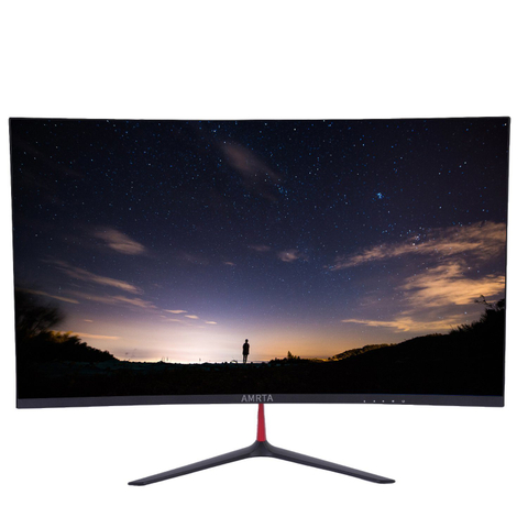 21.5 Inch Computer Monitor 4K Curved Gaming Monitor Big Screen with H-D-M-I/VGA/USB Input PC LED Monitor
