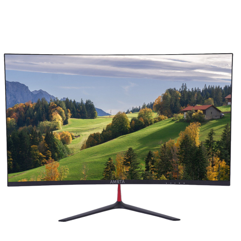 24 27 32 Inches Cheap Price Frameless Curved Black Widescreen Desktop Computer LED Monitor for Business & Study & Office Monitor